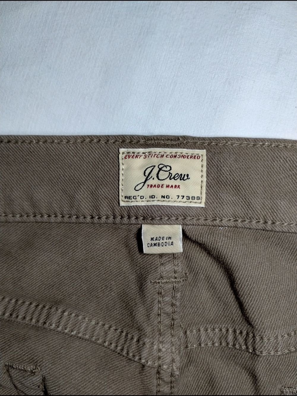 J. Crew Slim Straight Khaki Brown Chinos - Picture 9 of 10